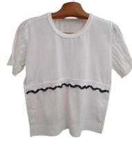 Blusa Feminina Manga Curta Social Tricot