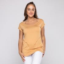 Blusa Feminina Manga Curta Tapa Bumbum com Bolso Blusa Feminina Manga Curta Tapa Bumbum com Bolso