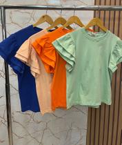 Blusa feminina manga curta tripla Blusa feminina manga curta tripla