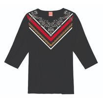 Blusa Feminina Manga Longa 7/8 Malwee Wee Plus Ref. 66766 Blusa Feminina Manga Longa 7/8 Malwee Wee Plus Ref. 66766