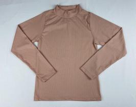 Blusa Feminina Manga Longa com Gola Alta