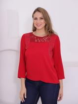 Blusa Feminina Manga Longa com Gola Borboleta Casual