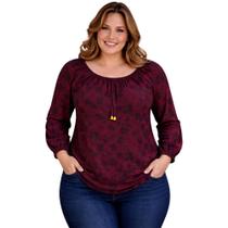 Blusa Feminina Manga Longa Comprida Estampada Sortidas Blusa Feminina Manga Longa Comprida Estampada Sortidas
