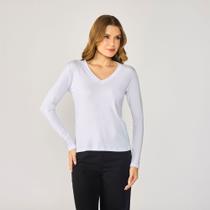 Blusa feminina manga longa Decote V Tribo Livre