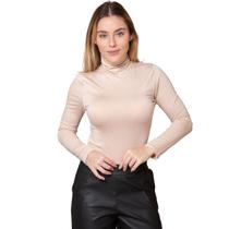 Blusa Feminina Manga Longa Gola Alta Cacharrel de Viscose Blusa Feminina Manga Longa Gola Alta Cacharrel de Viscose