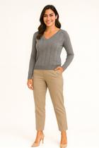 Blusa Feminina Manga Longa Gola V - P ao GG