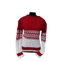 Blusa Feminina Manga Longa Inverno Tricot Bicolor gola alta