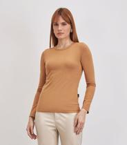 Blusa Feminina Manga Longa Kohmar Marrom