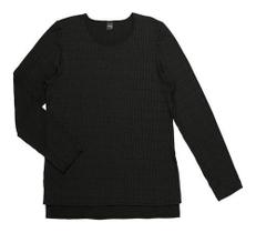 Blusa Feminina Manga Longa Malha Canelada Mullet P Ao Gg Blusa Feminina Manga Longa Malha Canelada Mullet P Ao Gg