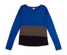 Blusa Feminina Manga Longa Malha Viscose Listrada - Lecimar