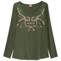 Blusa Feminina Manga Longa Malwee Wee Plus Ref. 65775
