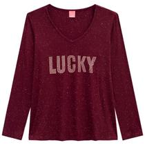 Blusa Feminina Manga Longa Malwee Wee Plus Ref. 65781