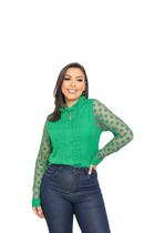 Blusa feminina manga longa moda evangélica sku:bml17