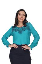 Blusa feminina manga longa moda plus size casual sku:bmlp14