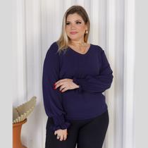 Blusa Feminina Manga Longa Plus Size Duna Camisa Social Blusa Feminina Manga Longa Plus Size Duna Camisa Social
