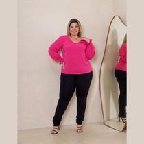 Blusa Feminina Manga Longa Plus Size Duna Camisa Social Blusa Feminina Manga Longa Plus Size Duna Camisa Social