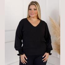 Blusa Feminina Manga Longa Plus Size Duna Camisa Social