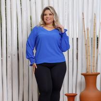 Blusa Feminina Manga Longa Plus Size Duna Camisa Social
