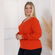 Blusa Feminina Manga Longa Plus Size Duna Camisa Social