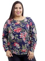 Blusa feminina manga longa plus size g1 ao g4 sku:bp17 Blusa feminina manga longa plus size g1 ao g4 sku:bp17