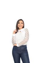 Blusa feminina manga longa plus size p ao g3 sku:bmlp17