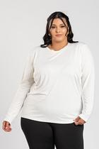 Blusa Feminina Manga Longa Plus Size Visco Confort Básica - Serena