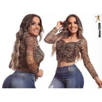 Blusa Feminina Manga Longa Rhero Jeans Blusa Feminina Manga Longa Rhero Jeans