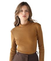 Blusa Feminina Manga Longa Ribana Algodão Premium -