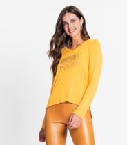 Blusa Feminina Manga Longa Rovitex Amarelo