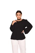 Blusa Feminina Manga Longa Social Crepe Duna Tamanho G Elegante Blusa Feminina Manga Longa Social Crepe Duna Tamanho G Elegante