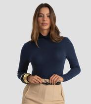 Blusa Feminina Manga Longa Visco Premiere Dianna Azul