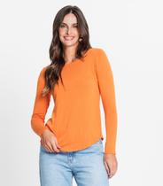 Blusa Feminina Manga Longa Visco Tricot Rovitex Laranja Blusa Feminina Manga Longa Visco Tricot Rovitex Laranja