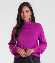 Blusa Feminina Manga Longa Viscose Endless Roxo Blusa Feminina Manga Longa Viscose Endless Roxo