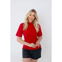 Blusa Feminina Manga Oversized em Algodão 100% Gola Redonda