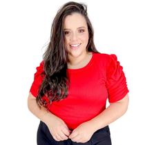 Blusa feminina manga princesa plus Size bufante Exclusivo