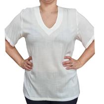 Blusa Feminina MC Básica Plus Size Raio de Luz