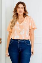Blusa Feminina Meia Manga 3/4 Viscose Acacia Manifesto - Laranja