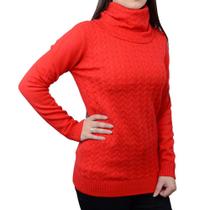 Blusa Feminina Miose Sueter Gola Alta Vermelho - 2SFFO101