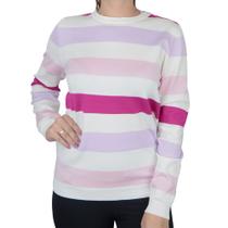 Blusa Feminina Miose Tricot Sueter Rosa Multicolor - 3BFP2