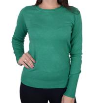Blusa Feminina Mochine Tricot Verde - TRFI83601 Blusa Feminina Mochine Tricot Verde - TRFI83601
