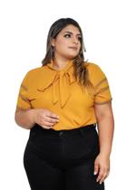 Blusa feminina moda plus size manga curta barata sku:bp13