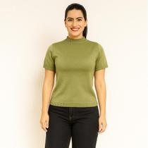 Blusa Feminina Modal Lisa Tricot Manga Curta