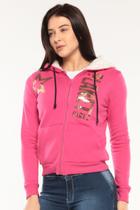 Blusa Feminina Moletom Carneirinho Planet Girls Rosa Escuro