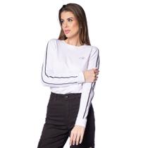 Blusa Feminina Mormaii Malha Piquet Filetes Branco Blusa Feminina Mormaii Malha Piquet Filetes Branco