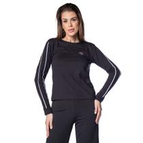Blusa Feminina Mormaii Malha Piquet Filetes Preto Blusa Feminina Mormaii Malha Piquet Filetes Preto