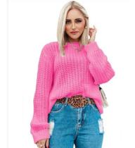 Blusa Feminina Mullet Trico Tricot Linho Sueter