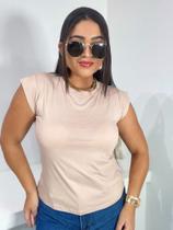 Blusa Feminina Muscle tee Gola Redonda Lisa viscolycra Básica tendencia look Casual e Elegante
