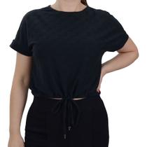 Blusa Feminina Olho Fatal Cropped Laise Preta - 60135 Blusa Feminina Olho Fatal Cropped Laise Preta - 60135