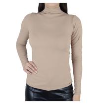 Blusa Feminina Olho Fatal ML Canelada Bege - 601838 Blusa Feminina Olho Fatal ML Canelada Bege - 601838