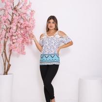 Blusa Feminina Ombro a Ombro Ciganinha Com Alça em Renda Premium - Rosa empoeirado